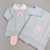 Vestido, Calça e Manta - Laura - Azul Pó