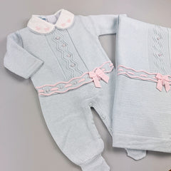 Macacão e Manta - Lívia - Azul Pó