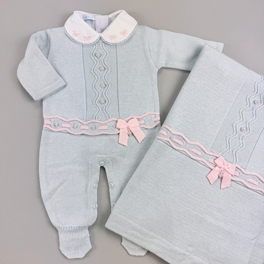 Macacão e Manta - Lívia - Azul Pó