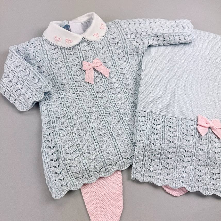 Vestido, Calça e Manta - Júlia - Azul Pó