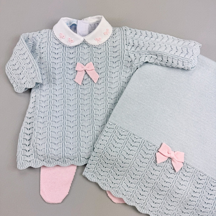 Vestido, Calça e Manta - Júlia - Azul Pó