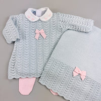 Vestido, Calça e Manta - Júlia - Azul Pó