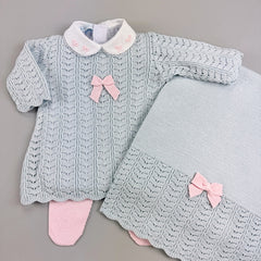 Vestido, Calça e Manta - Júlia - Azul Pó