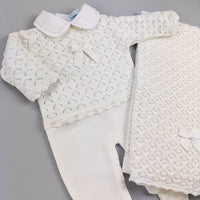 Macacão e Manta - Jade - Branco