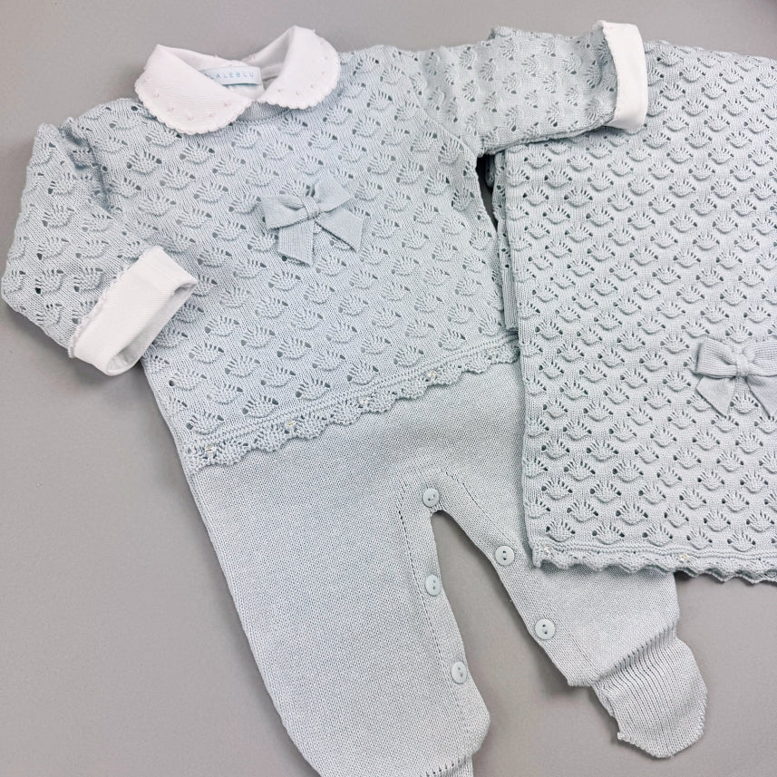 Macacão e Manta - Jade - Azul Pó