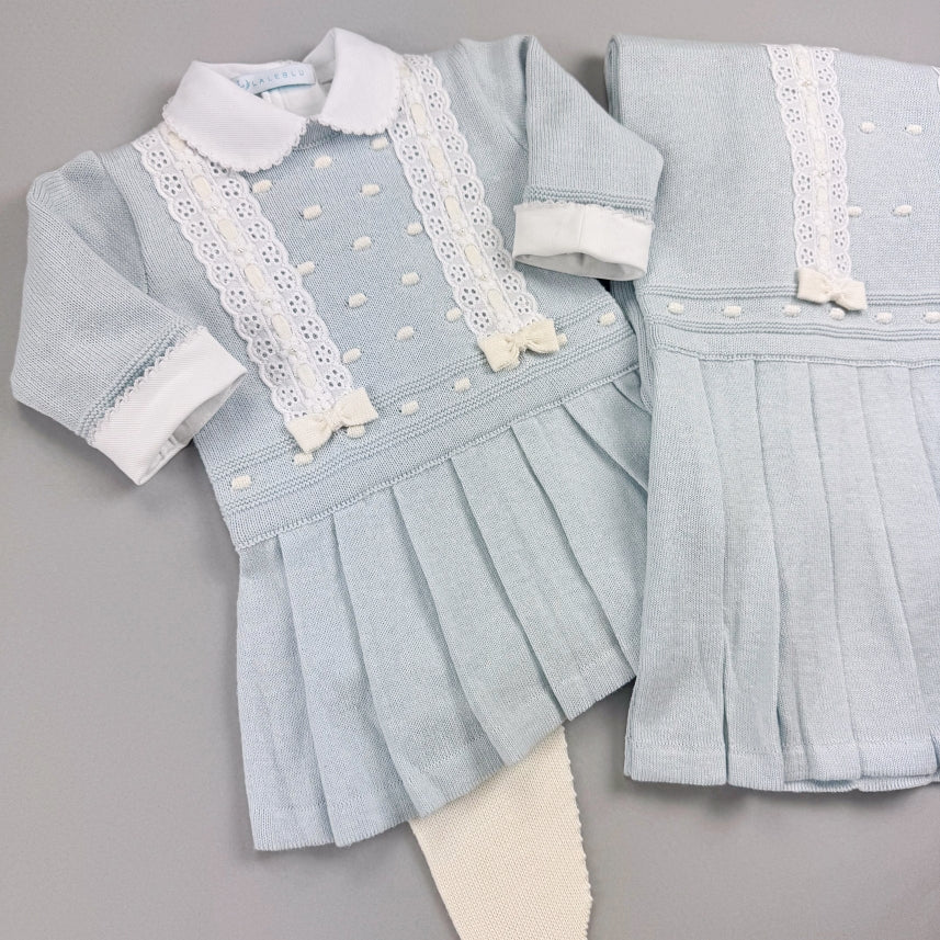 Vestido, Calça e Manta - Catarina - Azul Pó