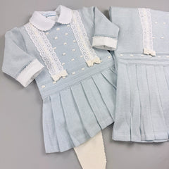 Vestido, Calça e Manta - Catarina - Azul Pó