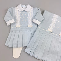 Vestido, Calça e Manta - Catarina - Azul Pó