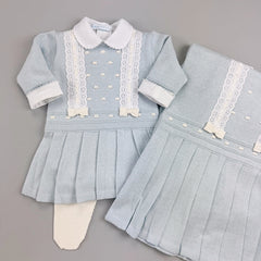 Vestido, Calça e Manta - Catarina - Azul Pó