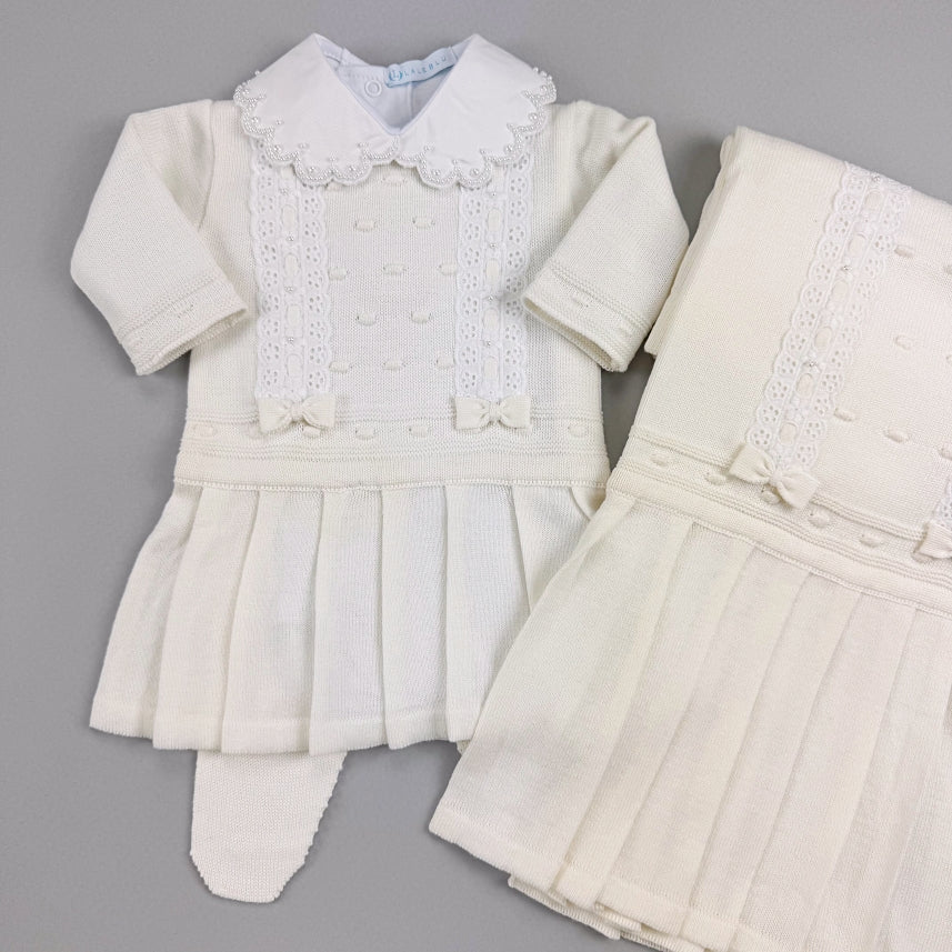 Vestido, Calça e Manta - Catarina - Branco