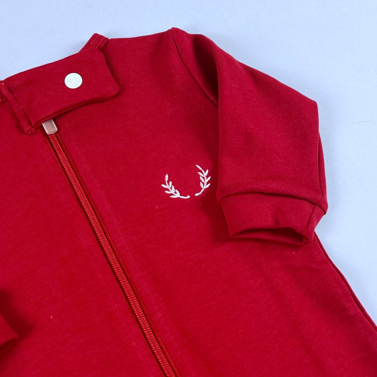 Macacão Zíper Liso - Algodão Egípcio - Vermelho
