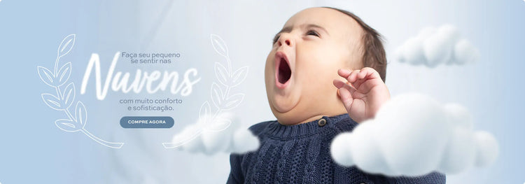 banner de produtos para conforto e sofisticação do bebê com Laleblu