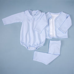 Calça para Bebê Algodão Pima - Azul