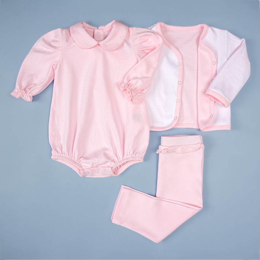 Calça para Bebê Algodão Pima - Rosa
