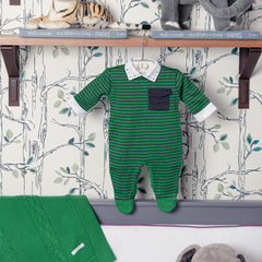 Macacão - Bolso - Verde e Naval