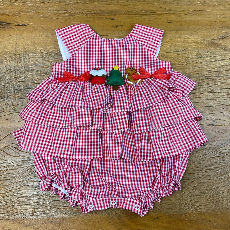 Jardineira - Natalia - Vermelho e Branco