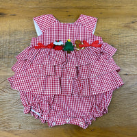 Jardineira - Natalia - Vermelho e Branco