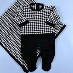 Macacão e Manta - Pied - Preto e Branco