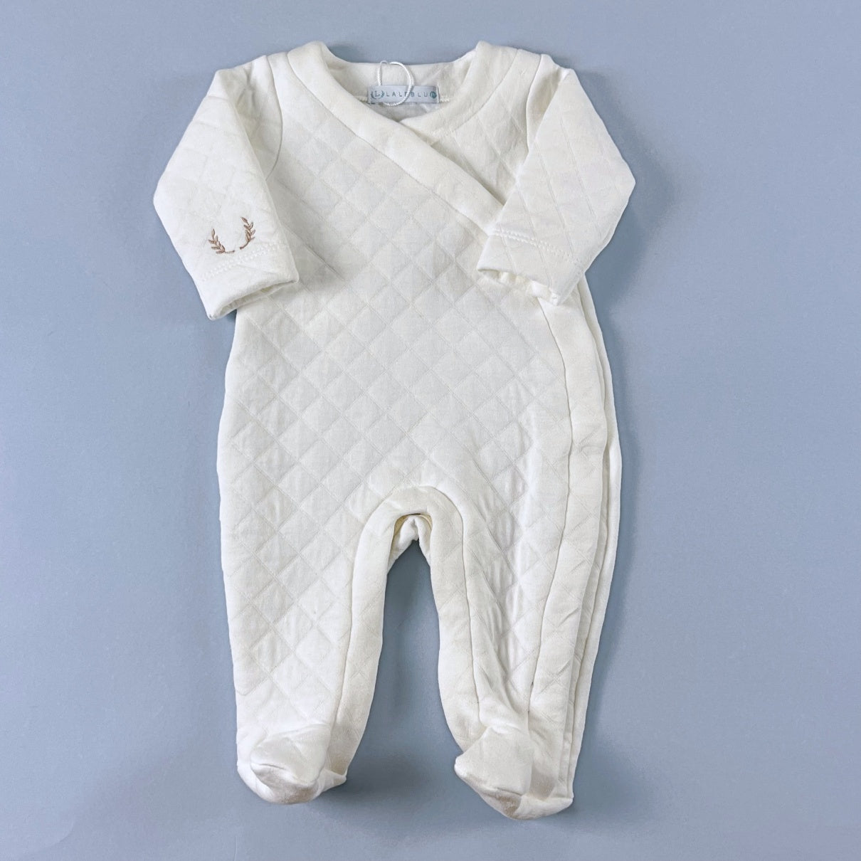 Macacão Kimono para Bebê - Cotton Touch - Off White