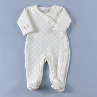 Macacão Kimono para Bebê - Cotton Touch - Off White