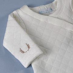 Macacão Kimono para Bebê - Cotton Touch - Off White