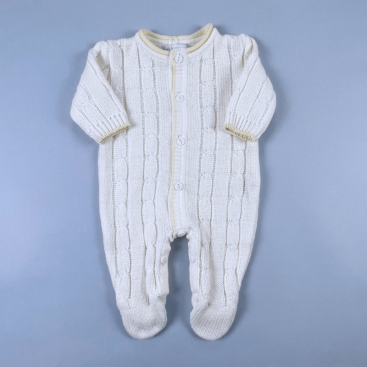 Macacão para Bebê - Classic - Branco e Amarelo Pó