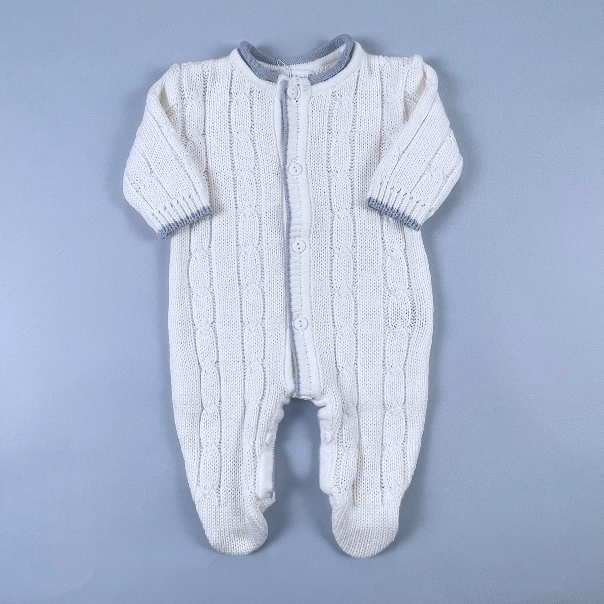 Macacão para Bebê - Classic - Branco e Blue Sky