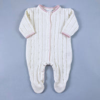 Macacão para Bebê - Classic - Branco e Rosa