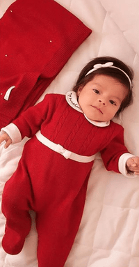 Macacão - Viviane - Red e Branco