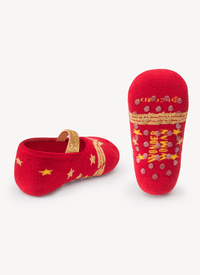 Meia Sapatilha Puket - Mulher Maravilha - Vermelho