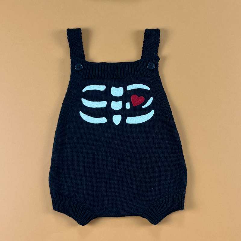 Romper - Esqueletinho - Preto
