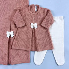 Vestido,  Calça e Manta - Ester - Rosê com Pérolas e Cristais