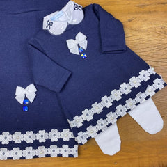 Vestido. Calça e Manta - Rafaela - Marinho