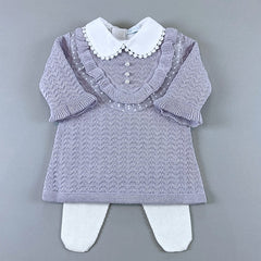 Vestido e Calça - Virgínia - Lavanda com Pérolas e Cristais