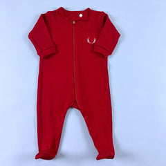 Macacão Zíper Liso - Algodão Egípcio - Vermelho