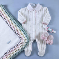 Macacão para Bebê - Classic - Branco e Rosa