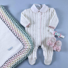 Macacão para Bebê - Classic - Branco e Rosa