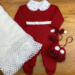 Macacão - Viviane - Red e Branco