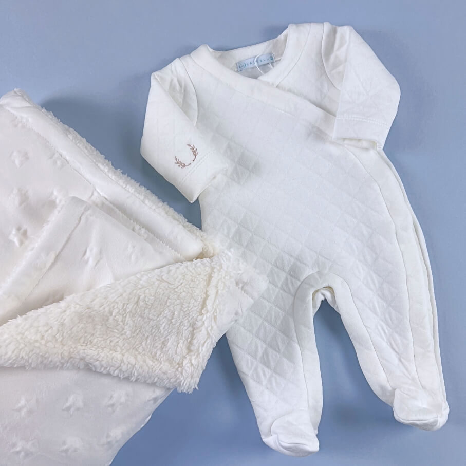 Macacão Kimono para Bebê - Cotton Touch - Off White