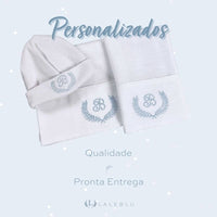 Kit Fralda Boca e Ombro - Letra M - Escolha a Cor