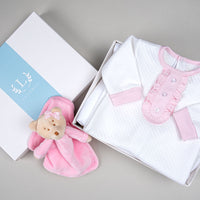 Macacão para Bebê em Algodão Pima Matelassê - Rosa