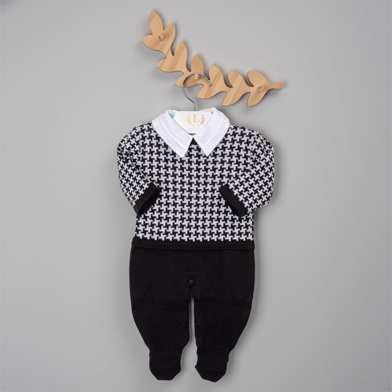 Macacão - Pied - Preto e Branco