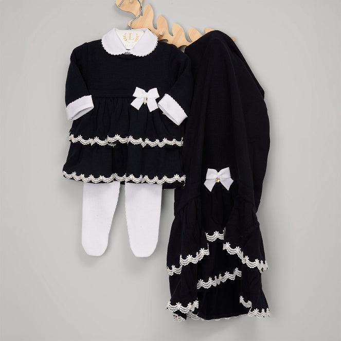 Vestido, Calça e Manta - Saia Dupla - Profundo com Cristais Swarovski