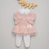 Vestido e Calça - Alicia - Rosa Pastel com Pérolas Swarovski