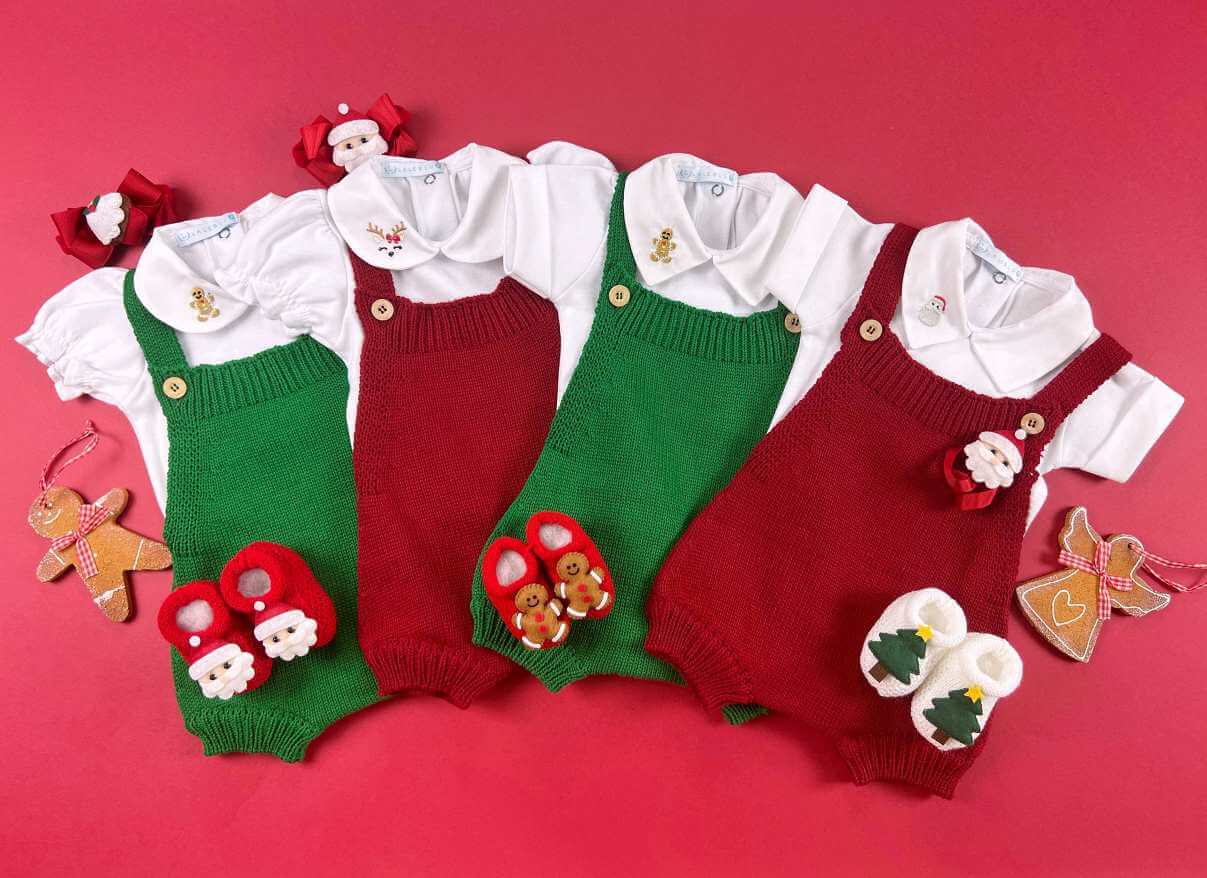 Body com Gola para Bebê - Natal - Manga Curta