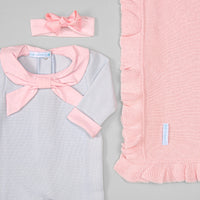 Macacão - Tricotil - Zoe - Azul e Rosa