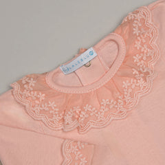 Body com Gola - Renda - Rosa