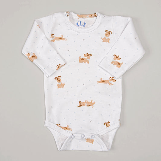 Body Manga Longa Suedine - Cachorrinho 900
