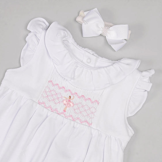Macacão Curto para Bebê em Algodão Pima - Bailarina