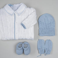 Macacão para Bebê - Classic - Branco e Blue Sky
